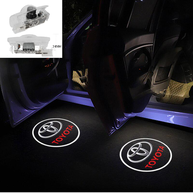 Подсветка дверей проекция для Тойота 2 штуки на 2 двери Toyota 3d - изображение 2