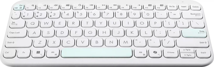 Клавіатура бездротова ASUS Marshmallow KW100 Bluetooth Iridescent White (90XB0880-BKB4F0) - зображення 2