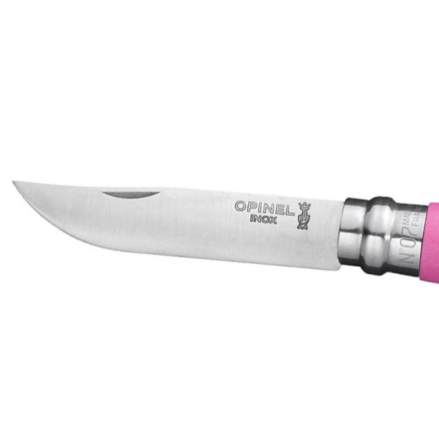 Нож складной Opinel №7 Inox Trekking (длина: 185мм лезвие: 80мм) розовый - изображение 2