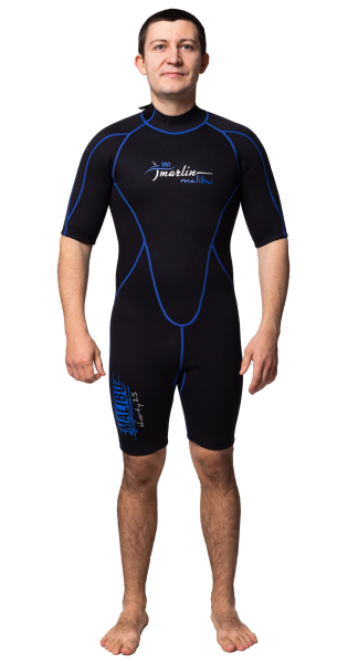 Гидрокостюм для снорклинга Marlin Malibu Shorty Man Blue/Black 2,5 мм M - изображение 2