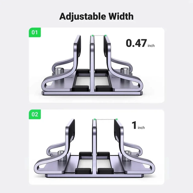 Підставка для ноутбука UGREEN LP258 Vertical Laptop Stand (Dual-slot)(UGR-60643) - зображення 4