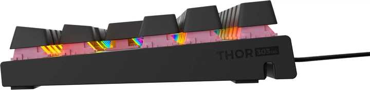Klawiatura przewodowa Genesis Thor 303 TKL RGB Outemu Peach Silent Black (NKG-2155) - obraz 6