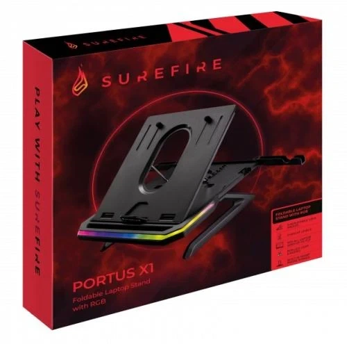 Подставка для ноутбука до 17" SureFire Portus X1, Black (48842) - Фото 2 Подставка для ноутбука до 17" SureFire Portus X1, Black (48842) - изображение 2