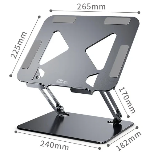 Подставка для ноутбука до 17" Media-Tech MT2661, Aluminium Grey - изображение 4