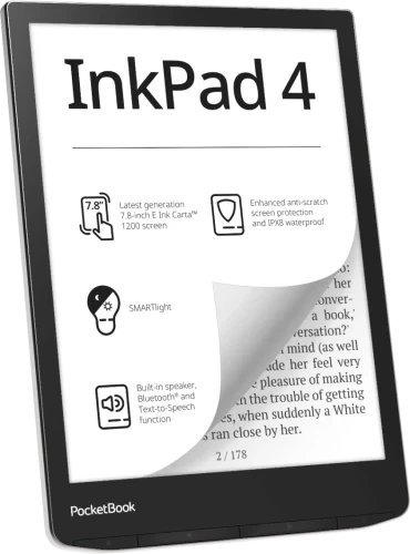 Електронна книга 7.8" PocketBook 743G InkPad 4, Stundust Silver - зображення 2