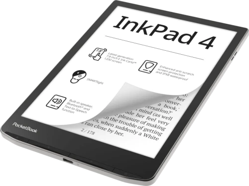 Електронна книга 7.8" PocketBook 743G InkPad 4, Stundust Silver - зображення 3