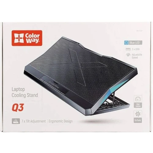Подставка для ноутбука до 17" ColorWay Q3, Black (CW-CLQ3) - изображение 8
