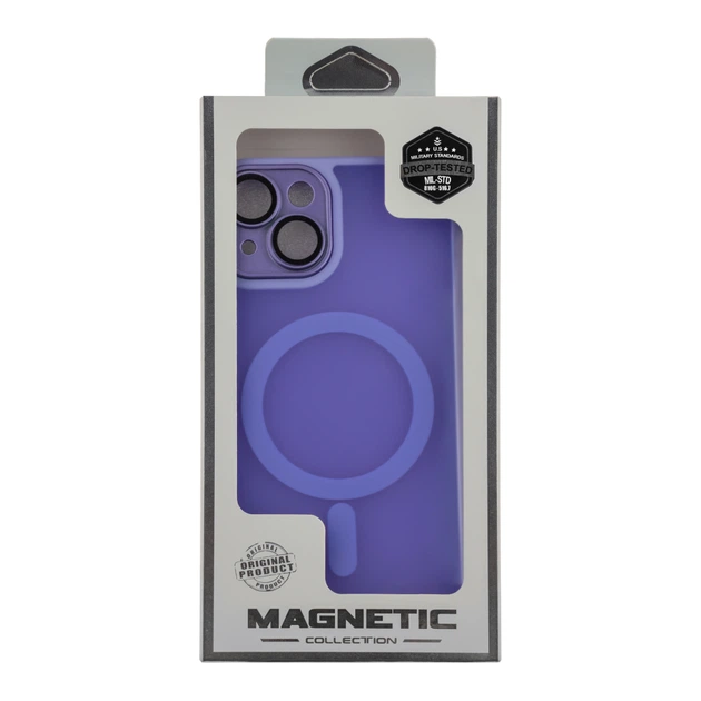Чохол для iPhone 13 TPU+PC MagSafe матовий із захистом камери Purple - зображення 2
