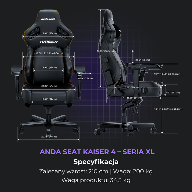 Fotel gamingowy Anda Seat Kaiser 4 XL Maroon (AD12YDDC-XLL-20-A-PV/C) - Zdjęcie 14 Fotel gamingowy Anda Seat Kaiser 4 XL Maroon (AD12YDDC-XLL-20-A-PV/C) - obraz 14