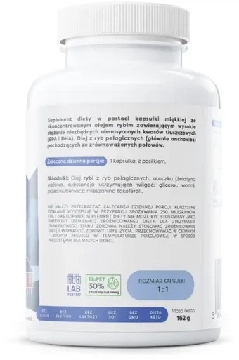 Omega-3 Osavi Super Strong Omega 3 500 EPA / 250 DHA 120 kapsułek miękkich (5904139924181) - obraz 2