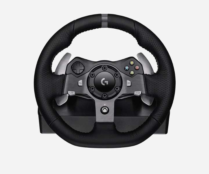 Кермо ігрове Logitech G920 Driving Force з педалями / Force Feedback / 900° / Xbox Series X|S / Xbox One / PC / USB / чорне - Фото 1 Кермо ігрове Logitech G920 Driving Force з педалями / Force Feedback / 900° / Xbox Series X|S / Xbox One / PC / USB / чорне - зображення 1