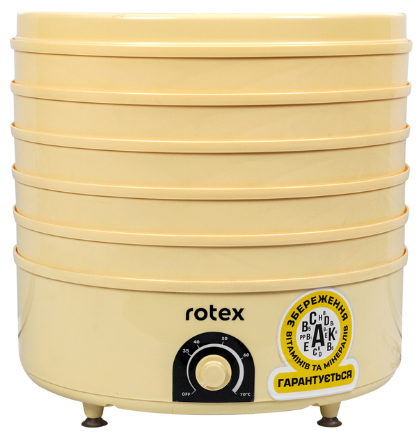 Сушилка для овощей и фруктов Rotex 520 Вт. дегидратор для пастилы грибов ягод мяса и зелени 20 л - изображение 2