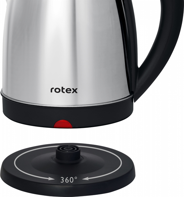 Электрочайник ROTEX 1.8л 1500 Вт. нержавеющая сталь металлический чайник с авто-выключением и поворотной базой 360° - Фото 4 Электрочайник ROTEX 1.8л 1500 Вт. нержавеющая сталь металлический чайник с авто-выключением и поворотной базой 360° - изображение 4