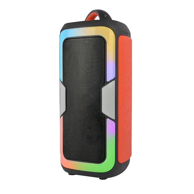 Портативна Bluetooth колонка Singer з мікрофоном, RGB підсвіткою, FM-радіо, USB, AUX, microSD для вечірок і караоке - зображення 7