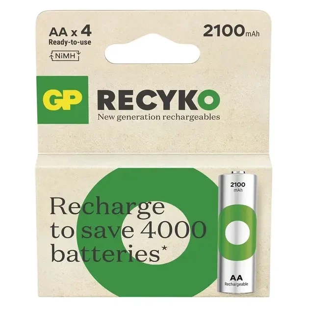 Акумулятор GP ReCyko AA Ni-Mh 2100mAh 4bl - зображення 3