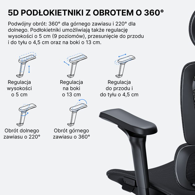Fotel gamingowy Anda Seat X-Air Pro XL Mesh Space Black (AD-WY-01-BBB-B01) - Zdjęcie 12 Fotel gamingowy Anda Seat X-Air Pro XL Mesh Space Black (AD-WY-01-BBB-B01) - obraz 12