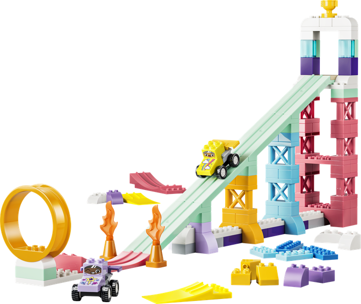 Конструктор LEGO DUPLO Town 3 в 1 Цікаві гірки та трампліни з автомобілями 111 деталей (10478) - зображення 2