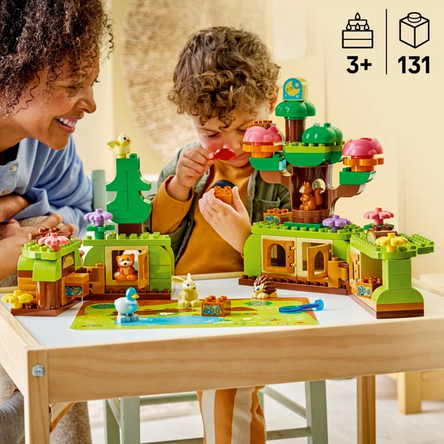 Конструктор LEGO DUPLO Town Ліс відкриттів із дикими тваринами 131 деталь (10480) - зображення 3