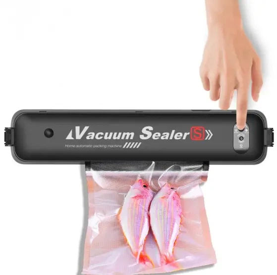 Вакуумний пакувальник для продуктів Vacuum Sealer S 220 В для сухих і вологих продуктів, компактний вакууматор для дому - зображення 4