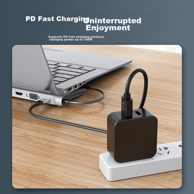 Док-станция Acer Type-C Expansion Dock 11-In для подключения HDMI/VGA/USB, зарядного устройства PD, кардридера, 3,5-мм аудиоразъема и Ethernet-адаптера. - Фото 3 Док-станция Acer Type-C Expansion Dock 11-In для подключения HDMI/VGA/USB, зарядного устройства PD, кардридера, 3,5-мм аудиоразъема и Ethernet-адаптера. - изображение 3