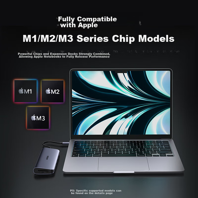 Док-станция расширения UGREEN Type-C, преобразователь USB-C в HDMI/VGA, быстрая зарядка PD, сетевой кабельный адаптер, концентратор 3.0, совместима с Apple MacBook 16/17, ноутбуками Huawei и iPad. - изображение 8