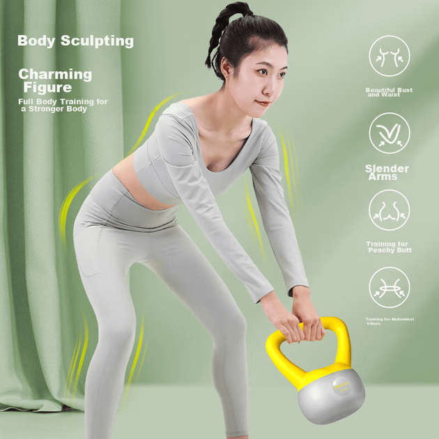 Гиря PROIRON Puli'ai Soft Kettlebell, мужская и женская фитнес-гиря с мягким основанием, ударопрочная, 8 кг. - изображение 8