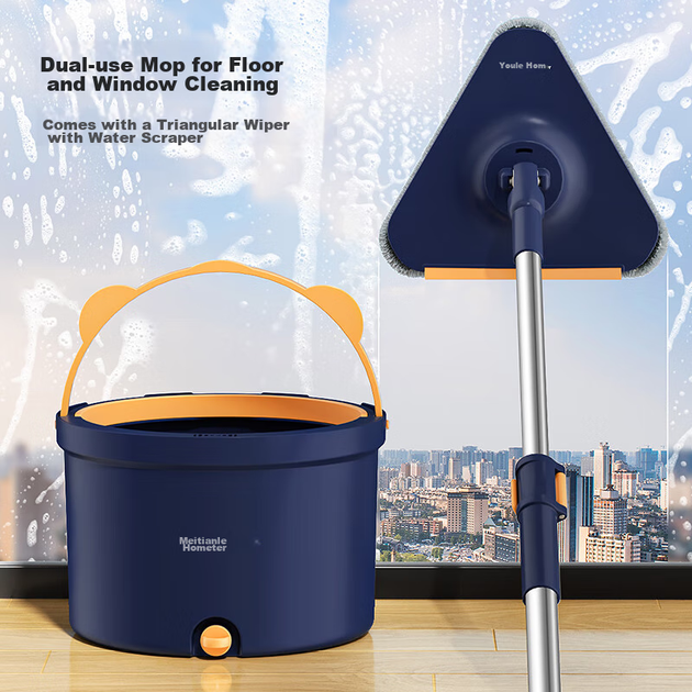 Швабра HoMettler Clean And Dirty Separation 4 насадки Blue - изображение 4
