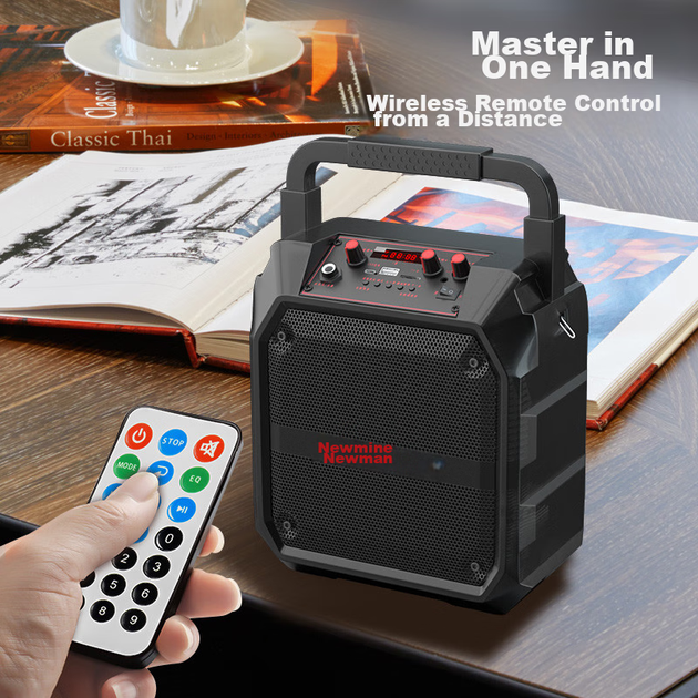 Колонка Newmine K97 Bluetooth потужна, для вулиці, з мікрофоном, караоке - зображення 6