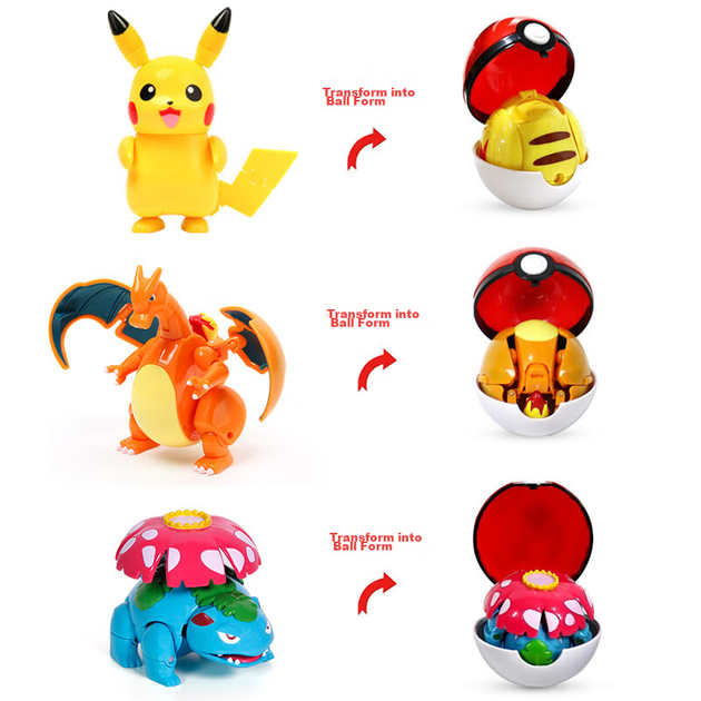 Игрушка-трансформер Zhuangchen Pokemon Pikachu Pocket Monster, подарок на Новый год. - изображение 3