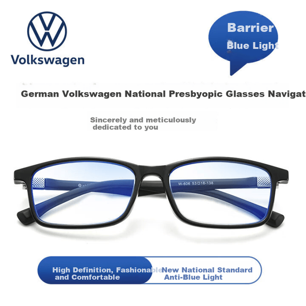 Volkswagen (Германия), мужские очки для чтения Volkswagen, высококачественные очки с защитой от синего света, оригинальный импортный подарок для родителей, W606-100 - изображение 4