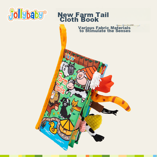 Детская тканевая книжка Jollybaby для раннего развития, от 0 до 18 месяцев, игрушка для жевания, износостойкая, 3D, для чтения, когнитивных тренировок, подарочная коробка. - Фото 4 Детская тканевая книжка Jollybaby для раннего развития, от 0 до 18 месяцев, игрушка для жевания, износостойкая, 3D, для чтения, когнитивных тренировок, подарочная коробка. - изображение 4