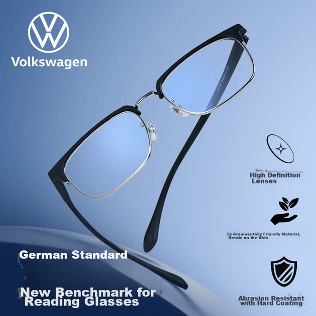 Volkswagen German, Чоловічі окуляри для читання, Бізнес-окуляри високої чіткості з антисинім світлом та пресбіопією, Високоякісний оригінальний продукт W607-20 градусів - Фото 5 Volkswagen German, Чоловічі окуляри для читання, Бізнес-окуляри високої чіткості з антисинім світлом та пресбіопією, Високоякісний оригінальний продукт W607-20 градусів - изображение 5