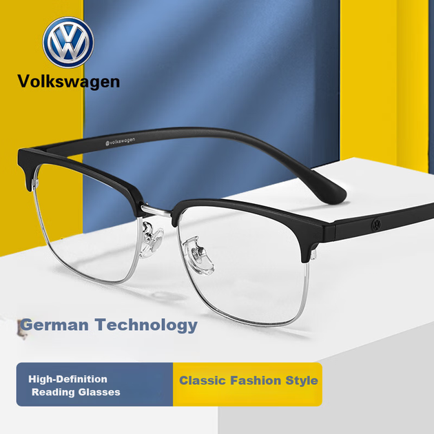 Очки для чтения Volkswagen German Volkswagen для мужчин, деловые очки высокой четкости с защитой от синего света и пресбиопии, высококачественный оригинальный продукт W607-300 градусов - Фото 1 Очки для чтения Volkswagen German Volkswagen для мужчин, деловые очки высокой четкости с защитой от синего света и пресбиопии, высококачественный оригинальный продукт W607-300 градусов - изображение 1