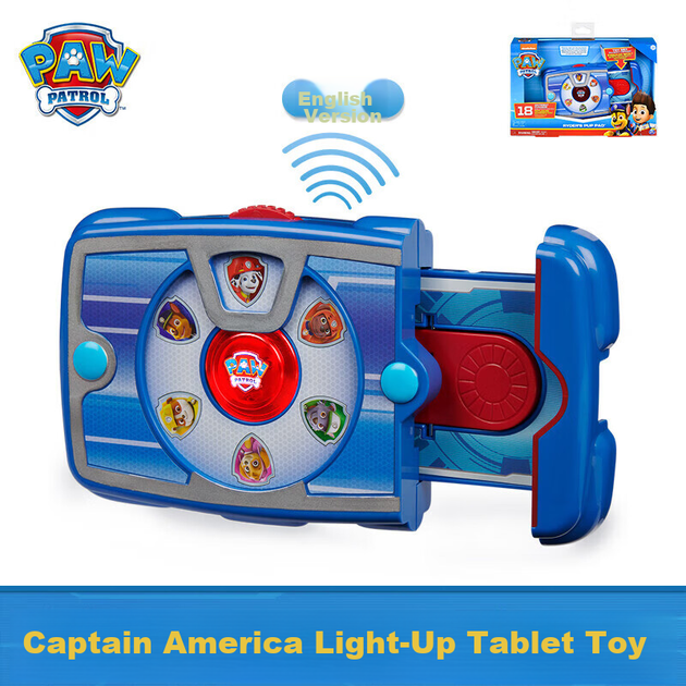 Щенячий патруль, планшет с подсветкой «Капитан Райдер», двуязычный (китайский и английский), подарок на день рождения для детей от 3 до 6 лет. - изображение 4