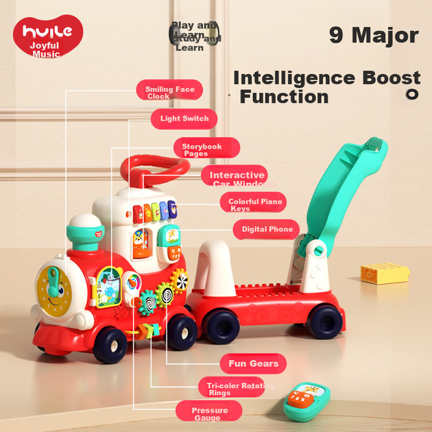 Поезд игрушечный HUILE TOYS, для 1-3 лет, ходунки - изображение 3