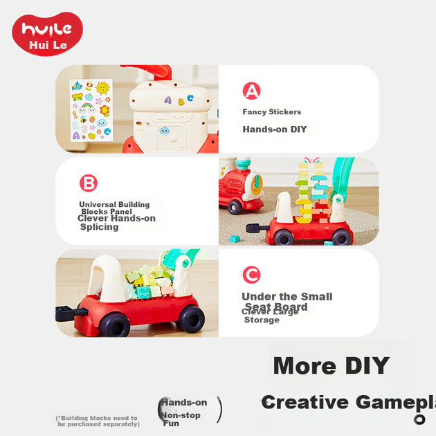 Поезд игрушечный HUILE TOYS, для 1-3 лет, ходунки - изображение 4