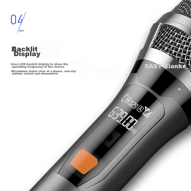 Микрофон SAST OK-93A беспроводной аккумуляторный для караоке - изображение 7