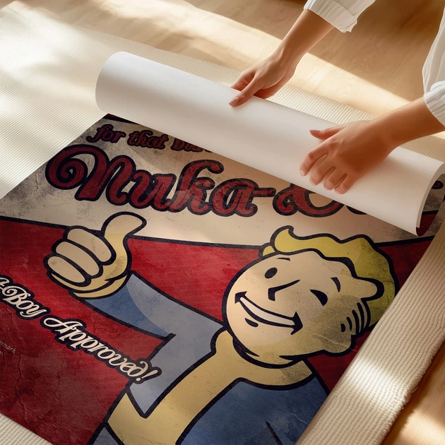 Постер Фаллаут, Fallout, Vault Boy Approved!, декор комнаты геймера, A3 42×30 см (id2167) - изображение 3