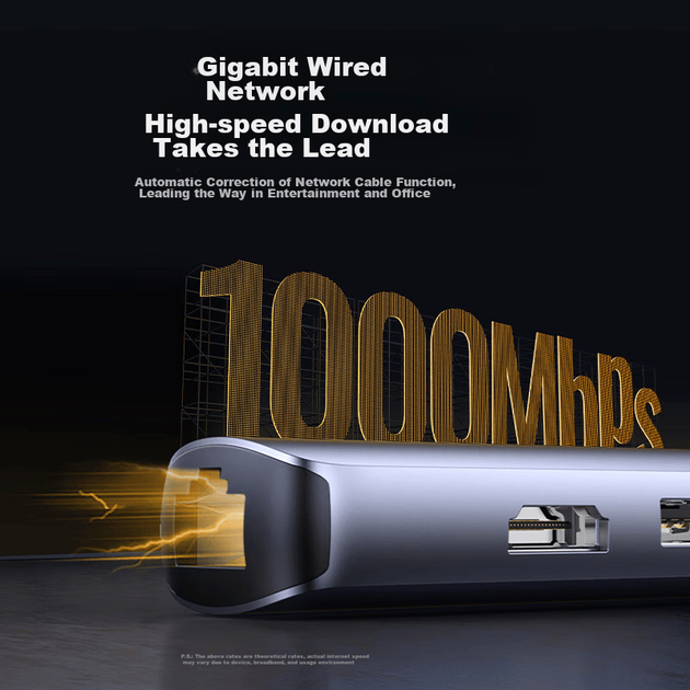 Док-станция расширения UGREEN Type-C, HDMI-концентратор, USB-разветвитель, функция зеркального отображения экрана 4K60 Гц, преобразователь сетевых портов, Ethernet-адаптер, совместима с Apple MacBook Air/Huawei Lenovo. - изображение 8