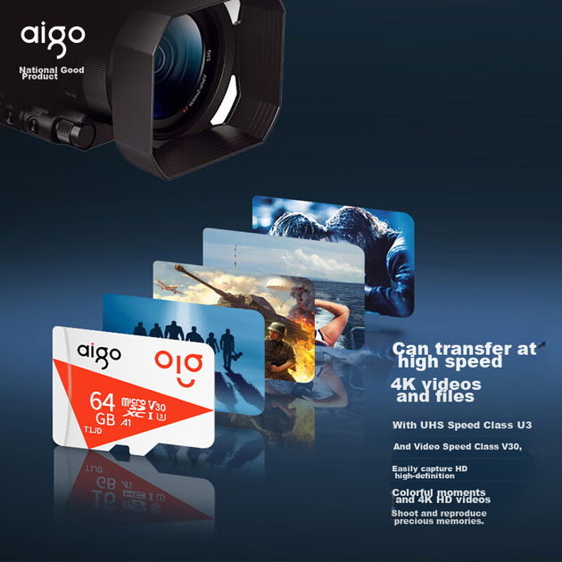 Карта памяти Aigo microSDXC 256GB UHS-I U3 V30 A1 (T1JD) - Фото 6 Карта памяти Aigo microSDXC 256GB UHS-I U3 V30 A1 (T1JD) - изображение 6