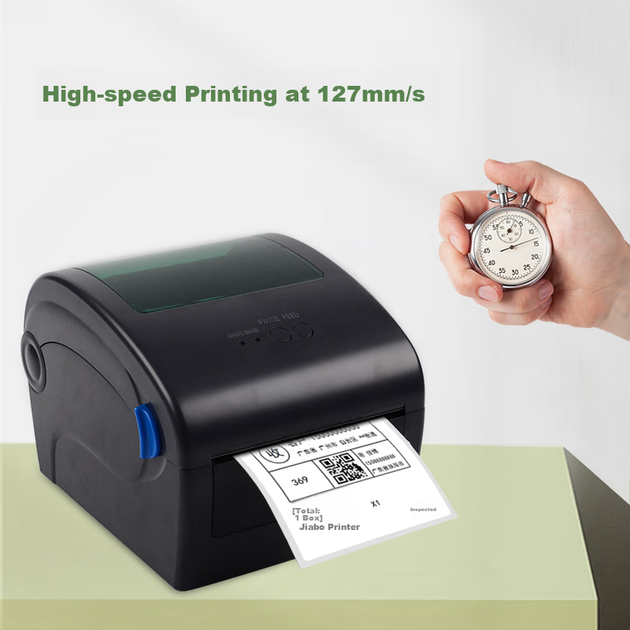 Термопринтер этикеток Gprinter GP-1924D, компьютерная версия, для трансграничной электронной почтовой доставки, печати этикеток (одной и двухкомпонентной) для экспресс-доставки, одежды, розничной торговли, складской логистики. - изображение 2
