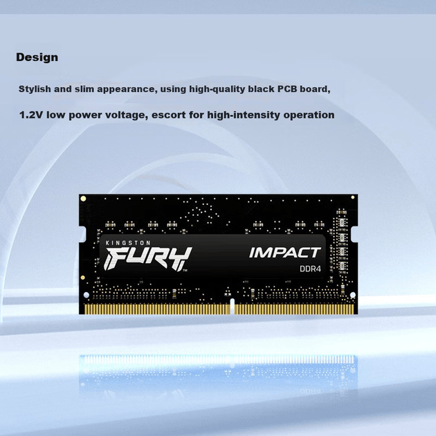 Оперативная память Kingston Fury SODIMM DDR4-3200 8192MB PC4-25600 Black - изображение 5