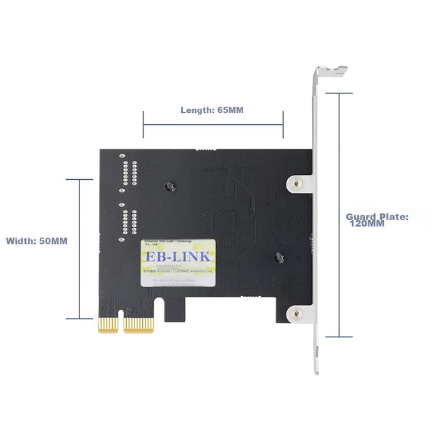 Плата расширения EB-LINK PCI-E - SATA 3.0 4 порта - изображение 2