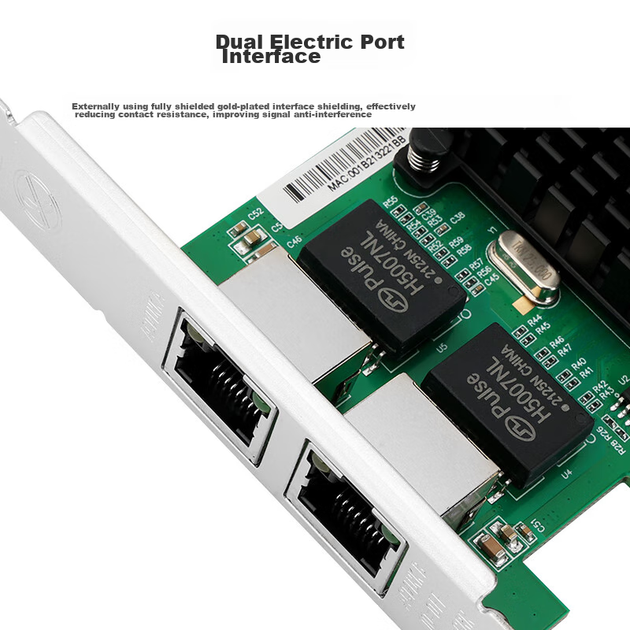 Сетевая карта MOGE PCIE Gigabit Ethernet, два порта питания, встроенная сетевая карта для сервера (1 шт.), карта захвата изображения с промышленной камеры Design Visual, программный маршрутизатор ROS Aggregation, чип Intel 82576 MC2285. - изображение 3