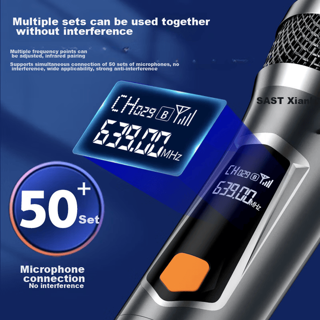 Микрофон SAST Ok-184 беспроводной перезаряжаемый UHF, для караоке - Фото 7 Микрофон SAST Ok-184 беспроводной перезаряжаемый UHF, для караоке - изображение 7