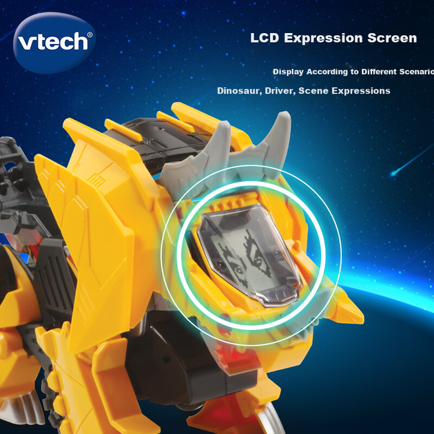 Детская игрушка VTech: трансформирующийся динозавр-хранитель Трицератопс, строительная техника, для детей 3-8 лет, подарок на праздник для мальчиков. - изображение 7