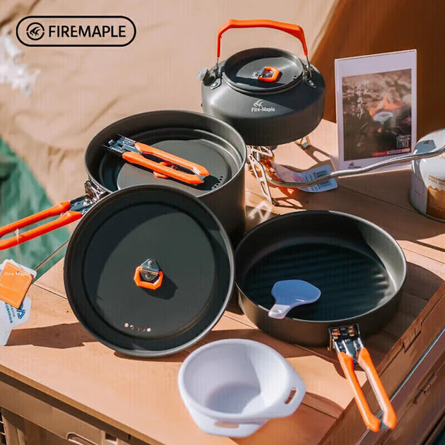 Набор для пикника FIRE-MAPLE Feast Set: походная плита, кухонные принадлежности, полный комплект снаряжения для кемпинга на автомобиле, мощная газовая плита для приготовления пищи на открытом воздухе на 4-5 человек с чайником. - Фото 3 Набор для пикника FIRE-MAPLE Feast Set: походная плита, кухонные принадлежности, полный комплект снаряжения для кемпинга на автомобиле, мощная газовая плита для приготовления пищи на открытом воздухе на 4-5 человек с чайником. - изображение 3