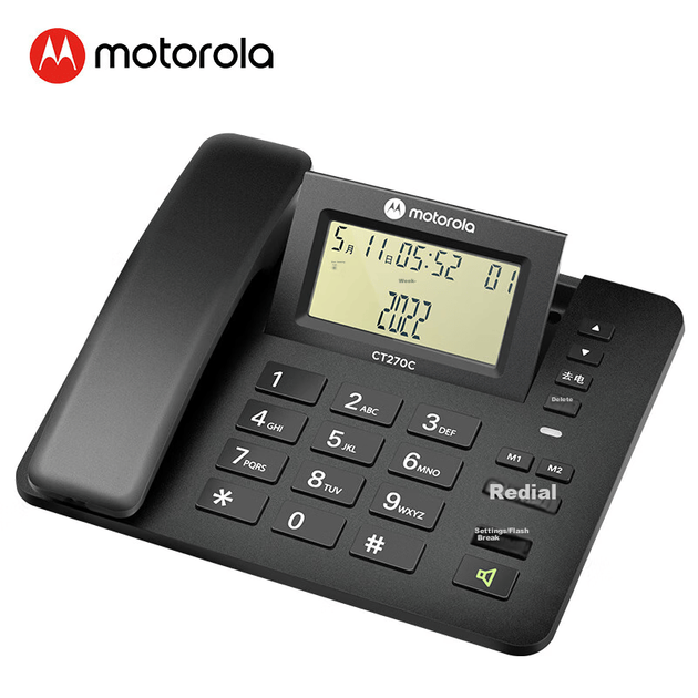 Стационарный телефон Motorola CT270C (черный), трехпозиционный откидной экран, набор номера одной кнопкой, для офиса и дома, для руководителя. - изображение 9