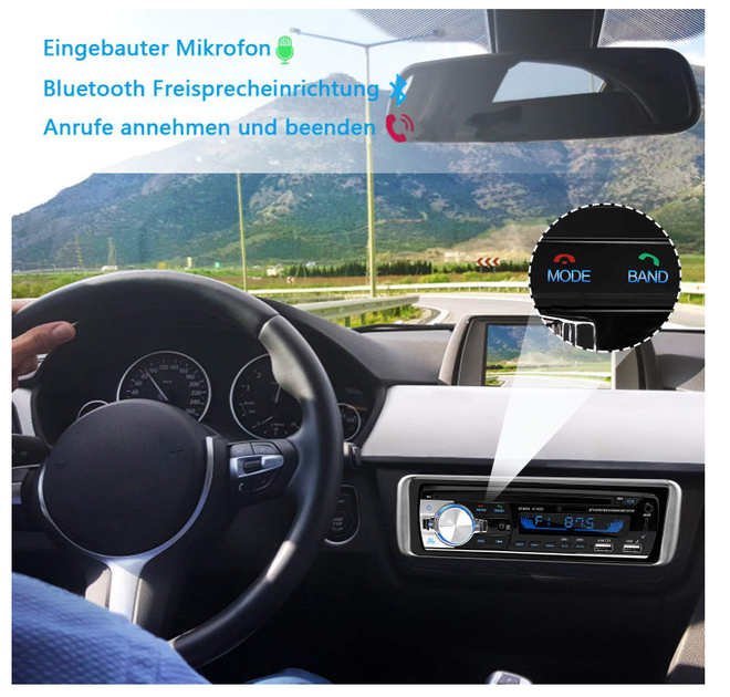 Автомагнитола 1 DIN N1901 с Bluetooth, FM радио, MP3 плеер, USB 2 порта, пульт управления на руль, hands-free комплект для авто - Фото 6 Автомагнитола 1 DIN N1901 с Bluetooth, FM радио, MP3 плеер, USB 2 порта, пульт управления на руль, hands-free комплект для авто - изображение 6