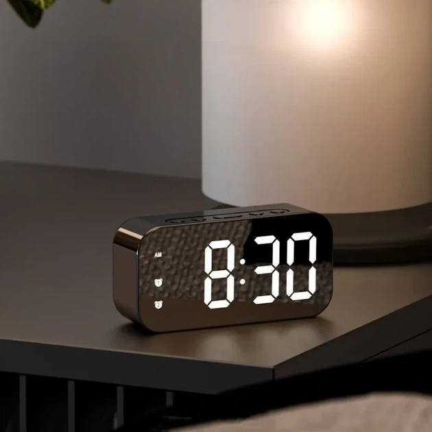 SmartClock Mirror BT — Дзеркальний годинник-колонка з Bluetooth і будильником Z7 Чорний - изображение 2